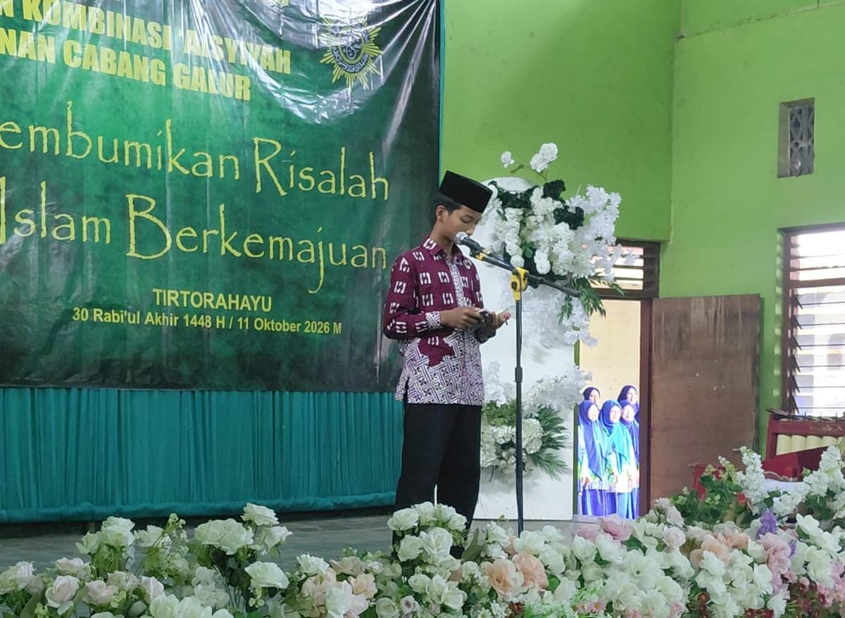 Rafif Zafran Fairuz, Murid MTsN 6 Kulon Progo Jadi Pentilawah Pengajian Kombinasi Aisyiyah dan HSB Galur